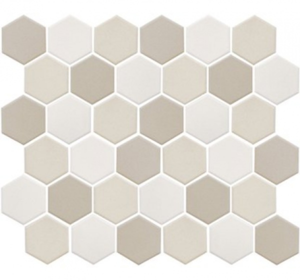 Мозаика керамическая StarMosaic LB Mix ANTISLIP Hexagon бежевая 32,5х28,2 см